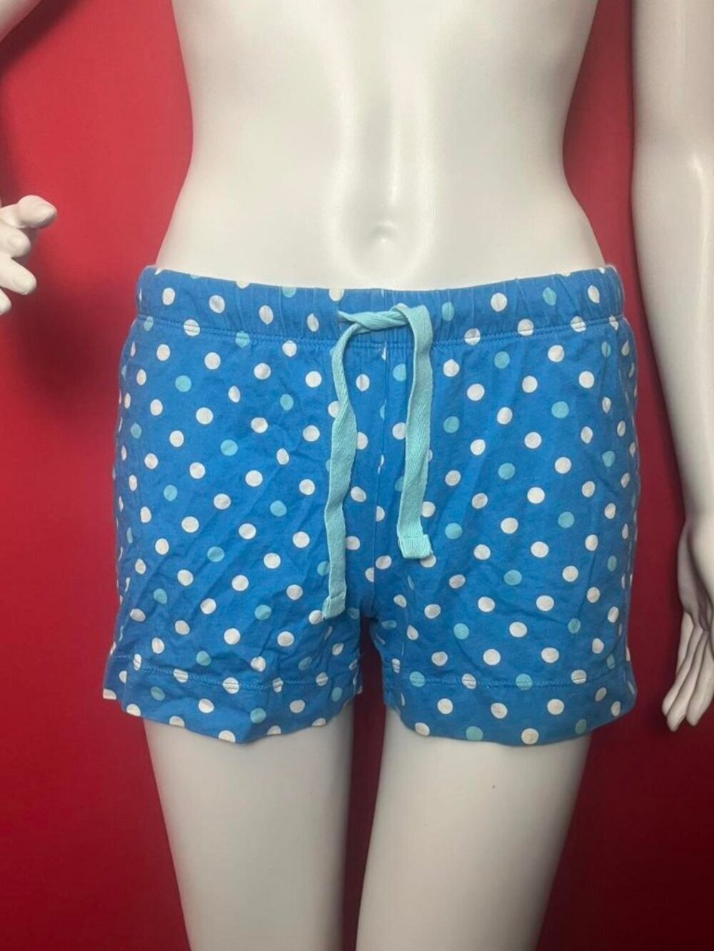 Blue and white polka dot pyjama shorts 💙🤍